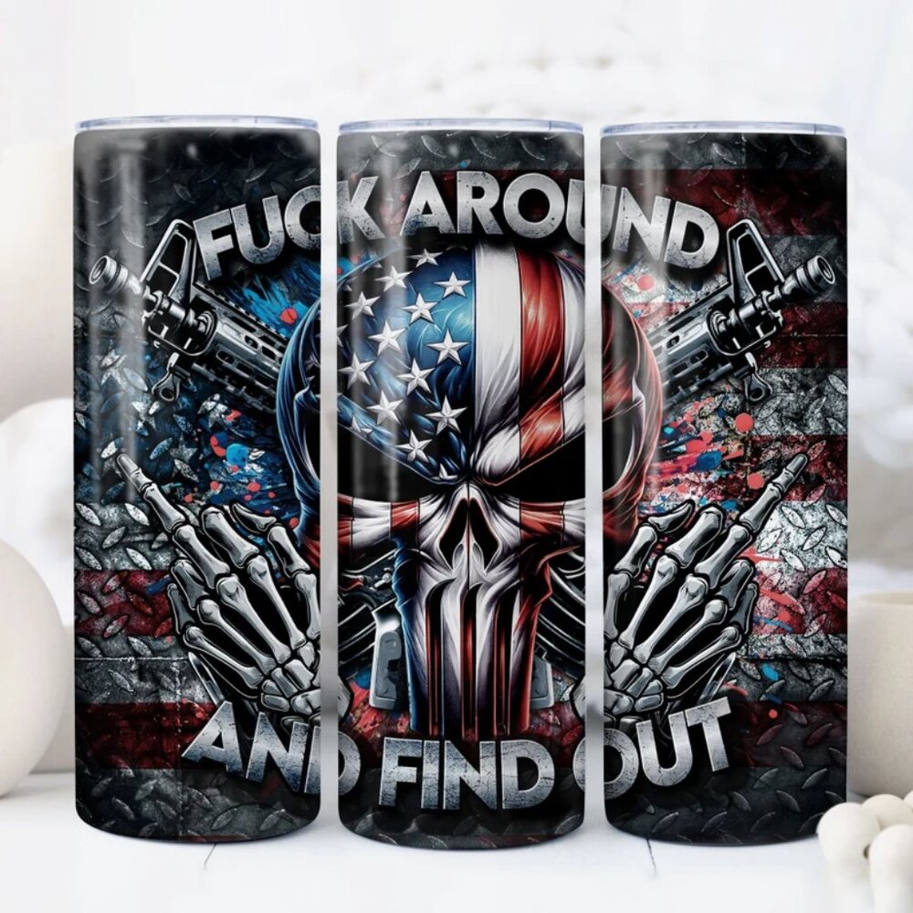 Sarcastic Cup, Stainless Steel Tumbler, Gift For Him, Patriot Travel Mug